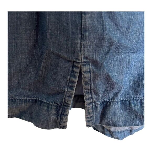 Cloth and Stone Womens Mini Dress Chambray 100% Tencil Off Shoulder Size XS Blue - Picture 4 of 7